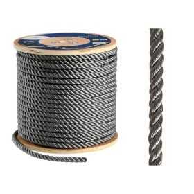 High-strength 3-strand polyester line Ø 10mm Grey 200mt spool OS0645410