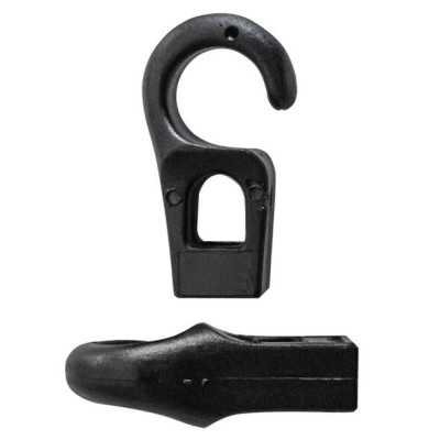 Gancetto terminale in plastica Foro D.6mm Nero N11900600075N-5%