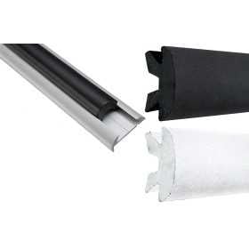 Profilo parabordo in PVC Nero 16mt per supporto alluminio H56mm MT383215616-20%