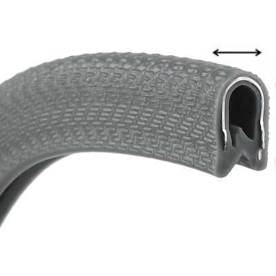 Profilo PVC semiflessibile Spessori 1,5/4mm Nero Venduto al metro N10203012860-0%