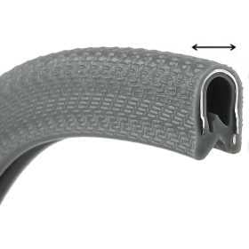 Profilo in PVC Per spessori 4/6mm Nero Venduto al metro N10203012862-0%