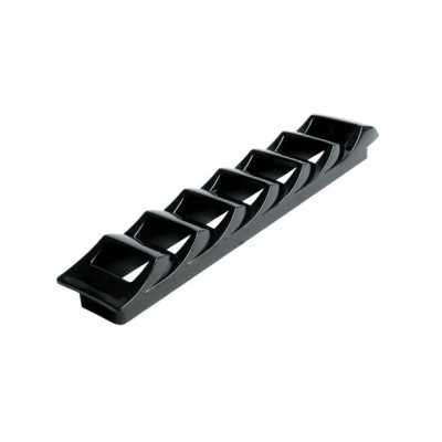 Side louvre air vent in Black ABS 415x83mm OS5340650