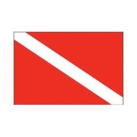 Heavy polyester flag Dive signalling 20x30cm N30112503760