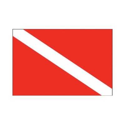 Heavy polyester flag Dive signalling 20x30cm N30112503760