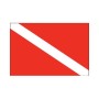 Heavy polyester flag Dive signalling 20x30cm N30112503760