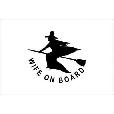 Wife on Board Flag 20X30cm N30112503790