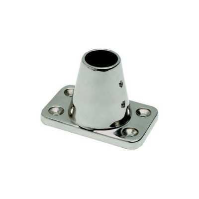 Stainless Steel straight stanchion socket D.25mm 90x56xh60mm N31610302022