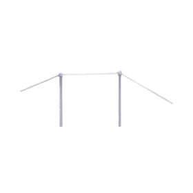 Kit corrimano per passerelle due candelieri in alluminio + cima 3.7mt TRS1825070-10%