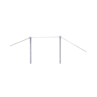 Kit corrimano per passerelle due candelieri in alluminio + cima 3.7mt TRS1825070-10%