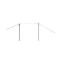 Kit corrimano per passerelle due candelieri in alluminio + cima 3.7mt TRS1825070-10%