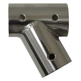 Tee inclinato sinistra 60° in acciaio inox leggero - Tubo D.22 mm MT0634323-5%