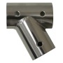 Tee inclinato sinistra 60° in acciaio inox leggero - Tubo D.22 mm MT0634323-5%
