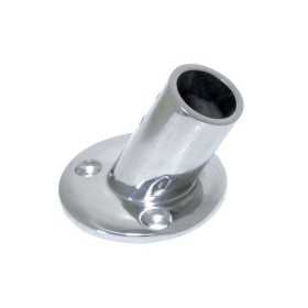 Basetta Alluminio Versione Tonda Angolo 60° per tubi da 30mm - 80x90h mm OS4102800-18%