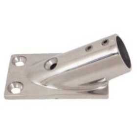 Base rettangolare a 30° in Acciaio Inox Base 75x42mm Tubo D.22 mm OS4111300-40%