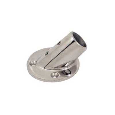 Stainless steel round base at 45° - Tube D.25 mm OS4112701