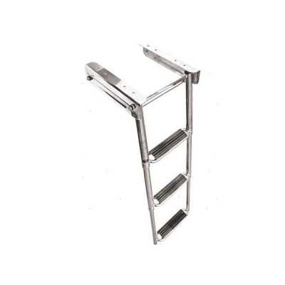 Stainless Steel fold-away under platform boarding ladder 3 steps H. 87,5cm MT0505306