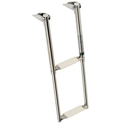 Stainless steel over platform telescopic ladder 2 Anti Slip Steps 59x21cm OS4954122