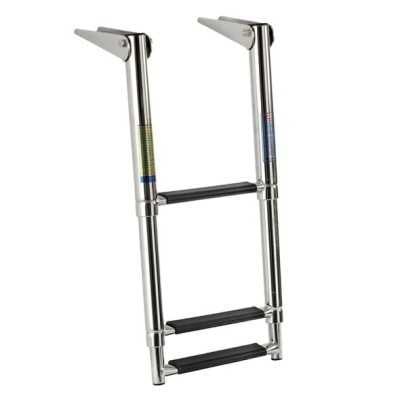 Scaletta telescopica 3 gradini Neri in acciaio inox OS4954153-18%
