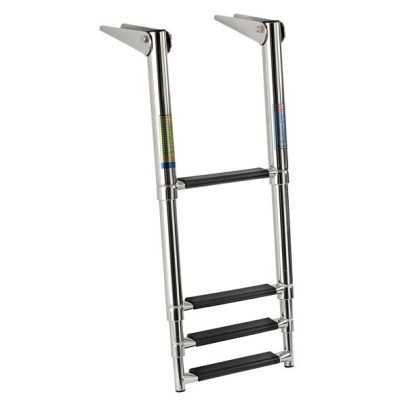 Scaletta telescopica 4 gradini Neri in acciaio inox OS4954154-18%
