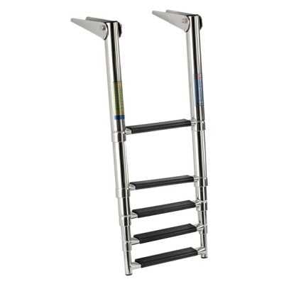 Scaletta telescopica 5 gradini Neri in acciaio inox OS4954155-18%