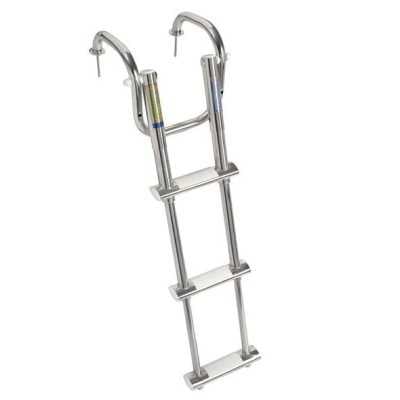 Scaletta telescopica da plancetta inox con maniglioni 3 Gradini L820mm OS4955603-18%