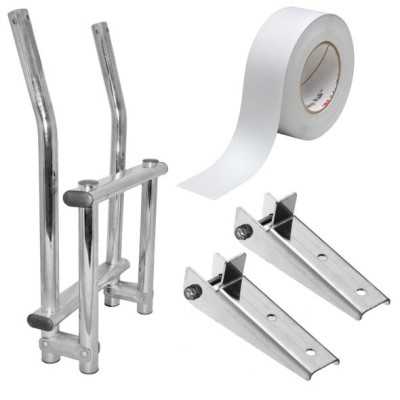 Scaletta INOX pieghevole 2 gradini antiscivolo con chiusura a ribalta N30810111200-40%