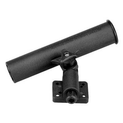 Articulated fishing rod holder with 2 bases: recess/wall mount Inernal D.40mm Black N30413004967