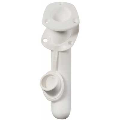 White nylon Flush-mount fishing rod holder P230mm Ø42mm OS4116804