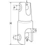 AISI 316 StainleStainless Steel steel Mega anchor connection up to 18 mm OS0174017