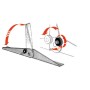 Pair of stainless steel hinges for seats OS4841804