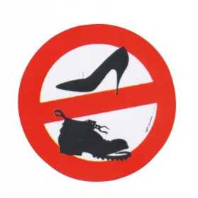 No shoes allowed relief sticker D.8cm MT3418902