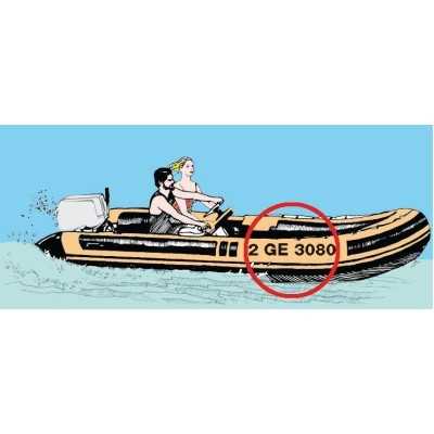 Lettera W Adesivo per Gommone H8cm OS5453408W-40%