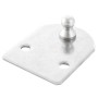 Stainless steel straight plate with ball for snap mounting N31311023686