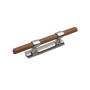 Chromed Brass double shaft wooden ledge cleat Length 260mm MT1101417