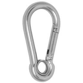 Moschettone in acciaio inox AISI 316 lucidato 10x100mm con occhio N60641000418-0%