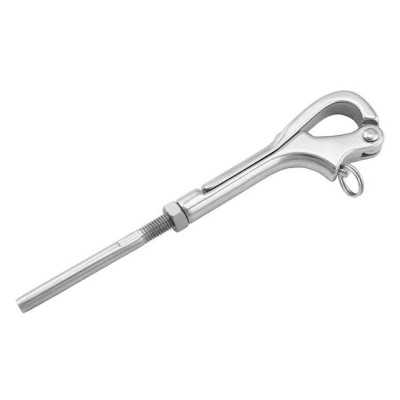 Moschettone in inox a pellicano apribile per cavi Ø 5mm OS0528303-40%