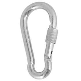 Moschettone in acciaio inox con ghiera a vite 10x100mm OS0919510-0%