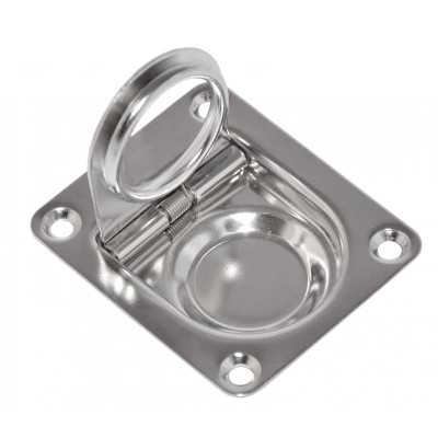 Stainless steel lift handle for shelf with return spring 55x65mm N61441700595