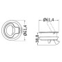 Plastic flush pull latches Without lock Black N61441700520