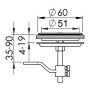 Stainless Steel Flush handle and locker for floors Hole 50mm N61441741511