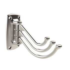 Porta abiti a 3 becchi in ottone cromato Base 73x36 mm N60043805291-18%