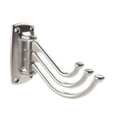 Porta abiti a 3 becchi in ottone cromato Base 73x36 mm N60043805291-18%