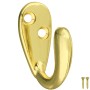 Brass single wardrobe hook Gold Colour 15x40mm MT0335601