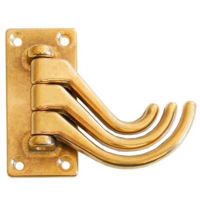 Appendiabiti 3 ganci in ottone lucido Piastra 73x36mm OS3816200-18%