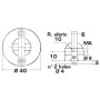 Base with fork Ø 8mm OS3801368