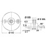 Base with pin for fork pin Ø 8mm OS3801358