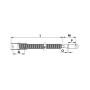 Stainless steel Hatch stay 220x10,6mm OS3842165