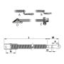 Stainless steel Spring stay 220xØ10mm MT1640000