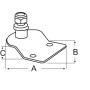 Embossed Fastening plate Ø 8-mm threaded pin OS3801310