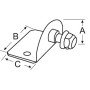 Flat fastening plates 90° version 8mm-threaded pin internal N31311023684